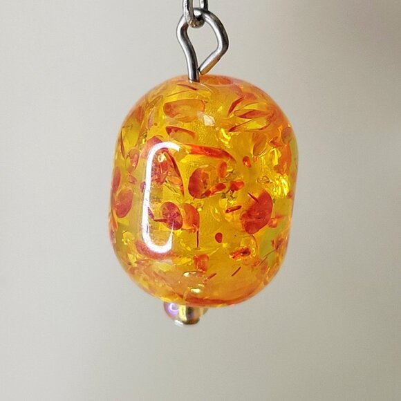 Amber Bead Earrings - Picture 3 of 10